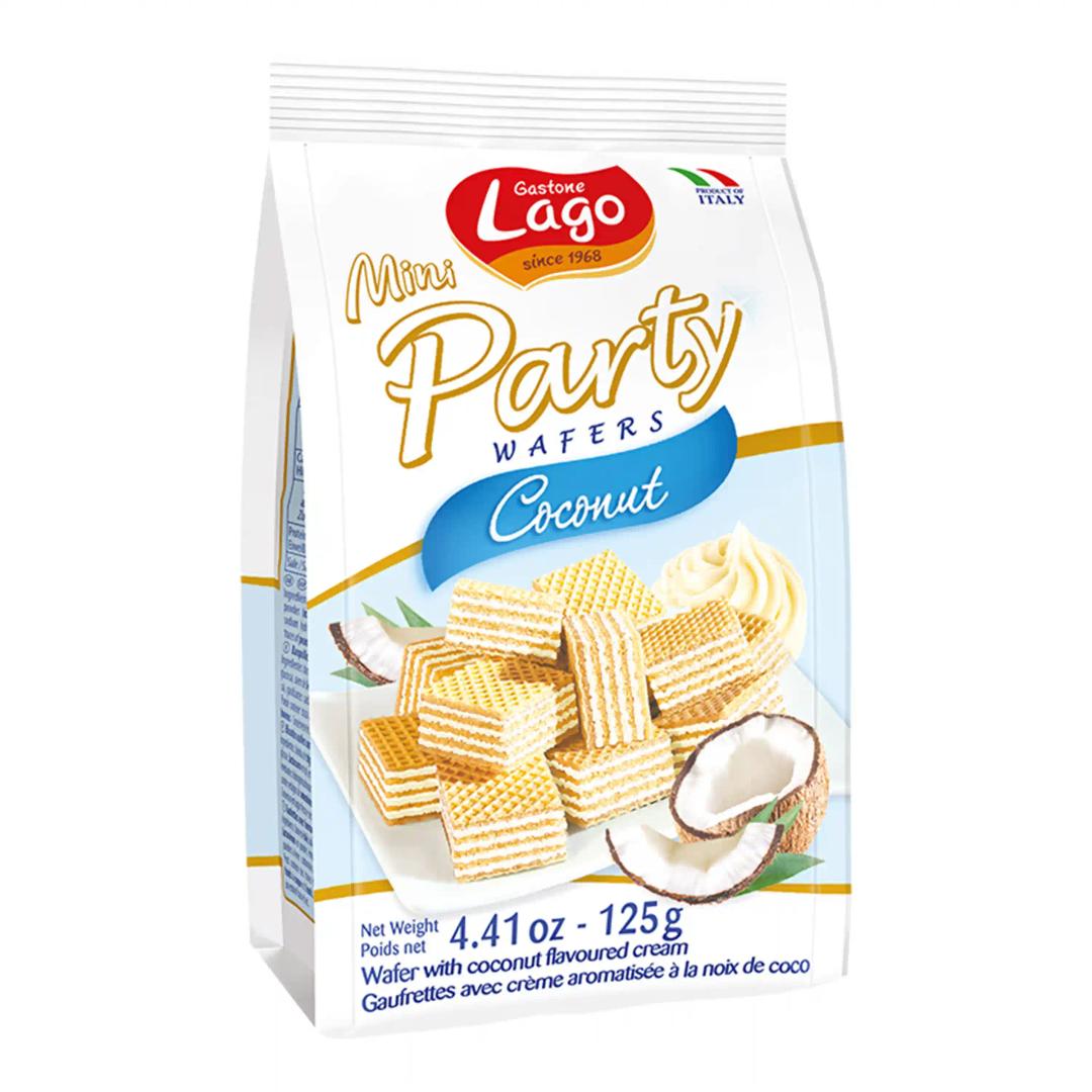 Lago Mini Party Wafers Coconut Cream 125g