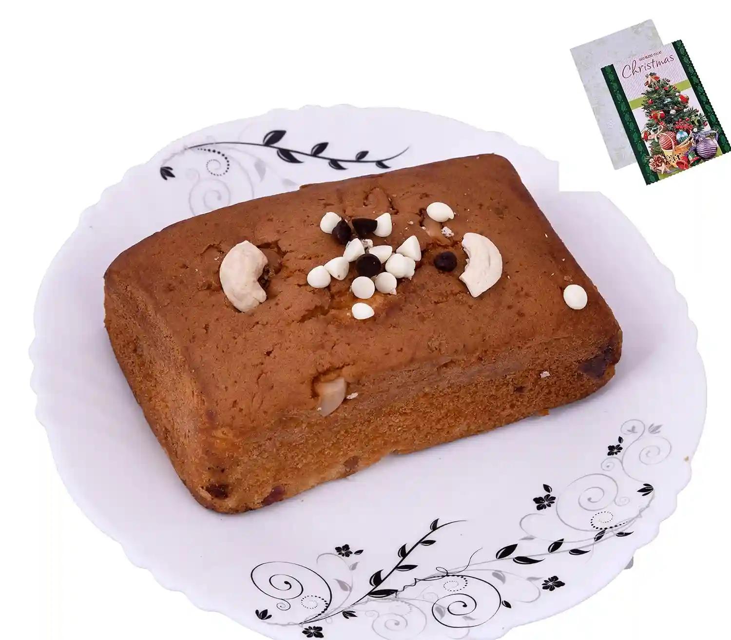 MANTOUSS Christmas Gift of Cake-Christmas Plum Cake(150gms) + Christmas Card