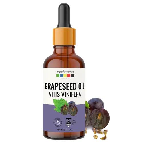 Organix Mantra Grapeseed Oil, 100% Pure, Natural & Cold Pressed Organic Oil, 30ML