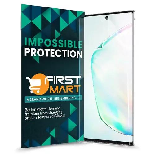 FIRST MART Screen Protector for Samsung Galaxy Note 10 Plus - Nano Fiber Unbreakable Membrane Case Friendly Full Edge to Edge Screen Coverage & Installation Kit (Crystal Clear)