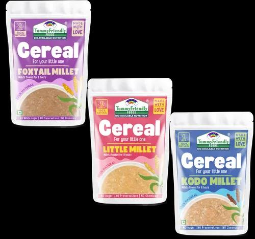 Tummyfriendly Foods Foxtail Millet, Little Millet & Kodo Cereal For Baby Toddler Kids 2 Year Old | Baby Food For 2+ Year Old | Available In Trial Baby Packs Too. 900G (300G Each)