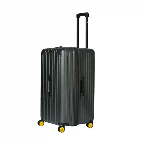 EUME Trunk Check-In Plus Luggage 26 Inch Polycarbonate Trolley Bags (Volcanic Grey)