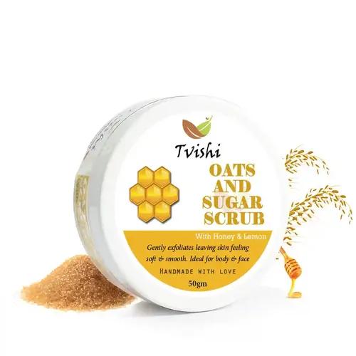 Tvishi Handmade Oats & Sugar Scrub for Men, Women & Kids (50 Gms)