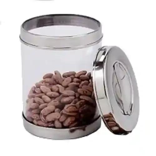 JVL Stainless Steel Airtight Kitchen Storage Canister, 900ml - Pack of 2