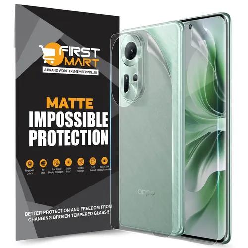 FIRST MART Screen Protector for Oppo Reno 11 Pro 5G - Front and Back Nanofiber Unbreakable Membrane Case Friendly Full Edge to Edge Screen Coverage & Installation Kit (Matte)