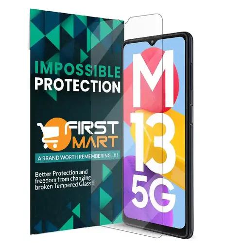 FIRST MART Screen Protector for Samsung Galaxy M13 5G, Samsung F13 5G and Samsung M13 4G (6.5 Inch) Crystal Clear Impossible Fiber Case Friendly Protection & Installation Kit| Crystal Clear