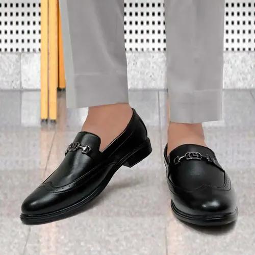 WUGO::Latest Trendy Men Formal Shoes|Black Moccasin Shoes|Office Shoes For Men's & Boys-MOCCASIN09-BLK-8-42 Euro