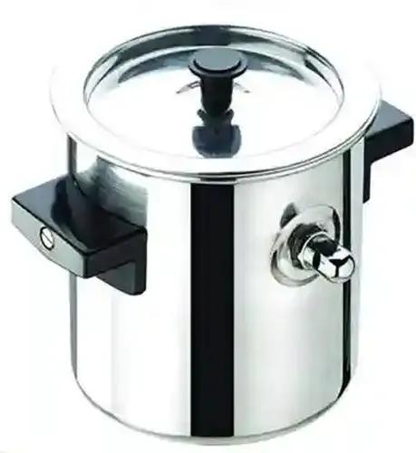 JVL Double Bakelite Handle Stainless Steel Double Wall Milk Boiler Storage - 1 Litre