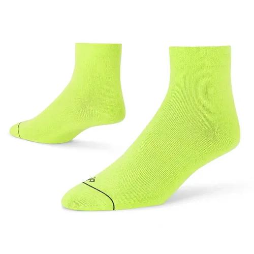 DYNAMOCKS Men Combed Cotton Ankle Length Socks (Pack of 1) (Neon Green, Free Size)_Solid_Neon_Green_MEN