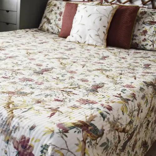 Garden Galore All Over Printed Reversible Quilted Bedcover Set