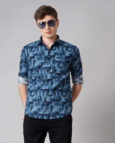 Blue Dusk Print Shirt - M (38)