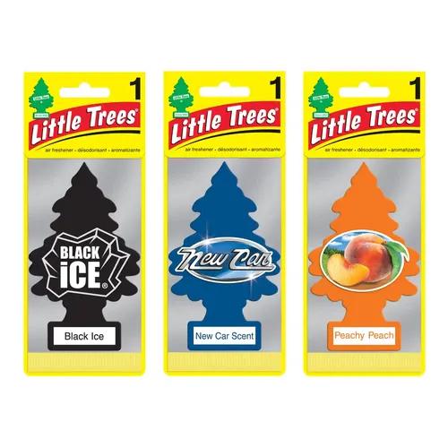 LITTLE TREES Black Ice|New Car Scent|Peachy Peach|Hanging Trees|Combo of 3