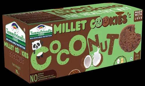 Tummy Friendly Foods Millet Cookies - Coconut - 75G. Healthy Ragi Biscuits For Baby, Kids & Adults