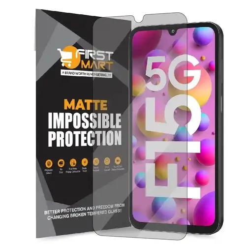 FIRST MART Screen Protector for Samsung Galaxy F15 5G / Samsung M15 5G / Samsung A15 5G Impossible Fiber Case Friendly Screen Protection & Installation Kit (Matte)