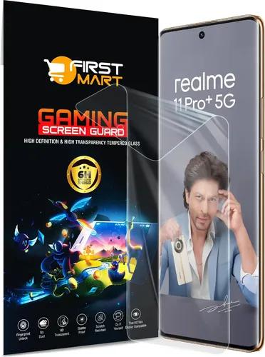 FIRST MART Screen Protector for Realme 11 Pro Plus 5G - Nanofiber Unbreakable Membrane Case Friendly Full Edge to Edge Screen Coverage & Installation Kit (Gaming Clear)