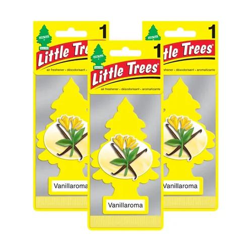 LITTLE TREES Car Freshener - Vanillaroma (Pack of 3)