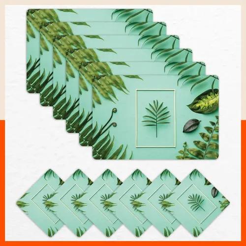 Polypropylene Table Mats & Coasters for Dining Table at Home (Calyx - Set of 6)