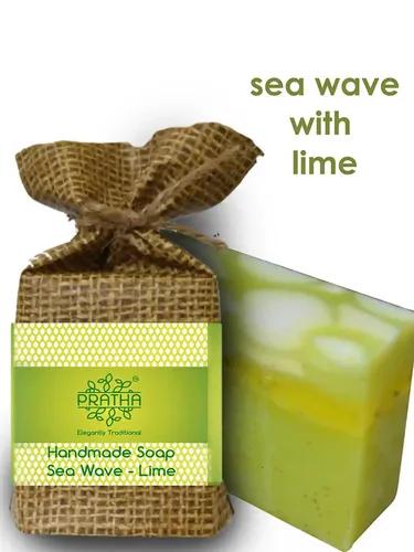 Sea Waves with Lime Cold Process Handmade Soap (Pack of 3)