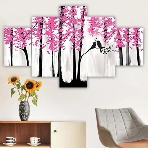 Framed Wall Painting For Home Decoration Pack of 5 (119.5 x 60 Cm)- Pattern 118