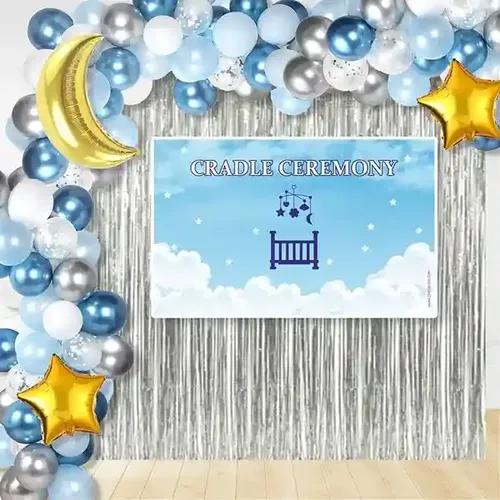 Untumble Cradle Ceremony Backdrop Foil Kit - Blue (Pack Of 58)