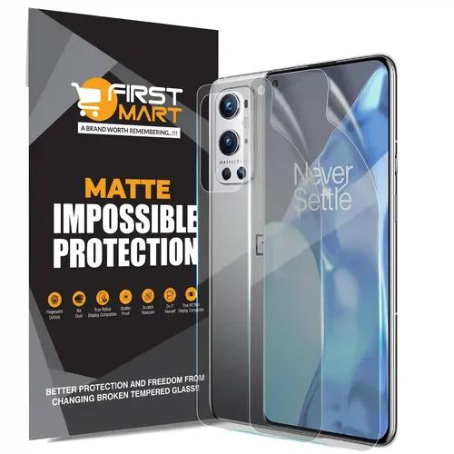 FIRST MART Screen Protector for OnePlus 9 Pro 5G - Front and Back Nanofiber Unbreakable Membrane Case Friendly Full Edge to Edge Screen Coverage & Installation Kit (Matte)