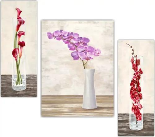 Framed Flower Wall Painting for Home Decor - Pattern 211