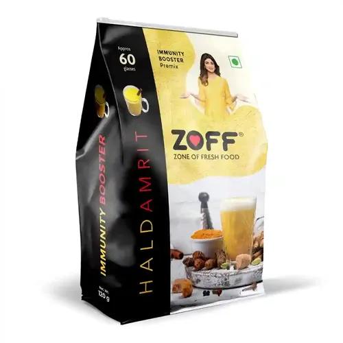 Zoff Haldamrit Immunity Booster - A Turmeric Drink: Infused with Dry Ginger | Black Pepper | Clove | Cardamom & Cassia | Net Weight 120g