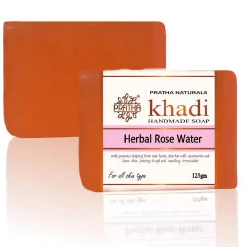 Khadi Herbal Rose Water Handmade Soap (Pack of 8)