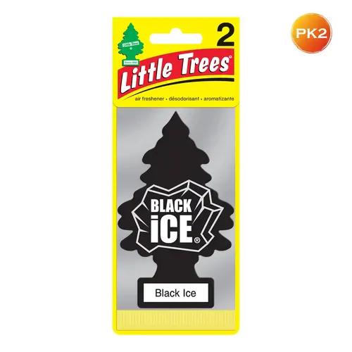 LITTLE TREES Hanging Car Freshener - Black Ice (Pack of 2)