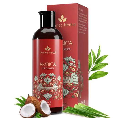 AVIMEE HERBAL Ambika Hair Cleanser | Fights Dandruff & Moisturizes Scalp Naturally | With Aloe Vera, Apple Cider Vinegar, Tea Tree Oil & Neem Oil | 200 ml